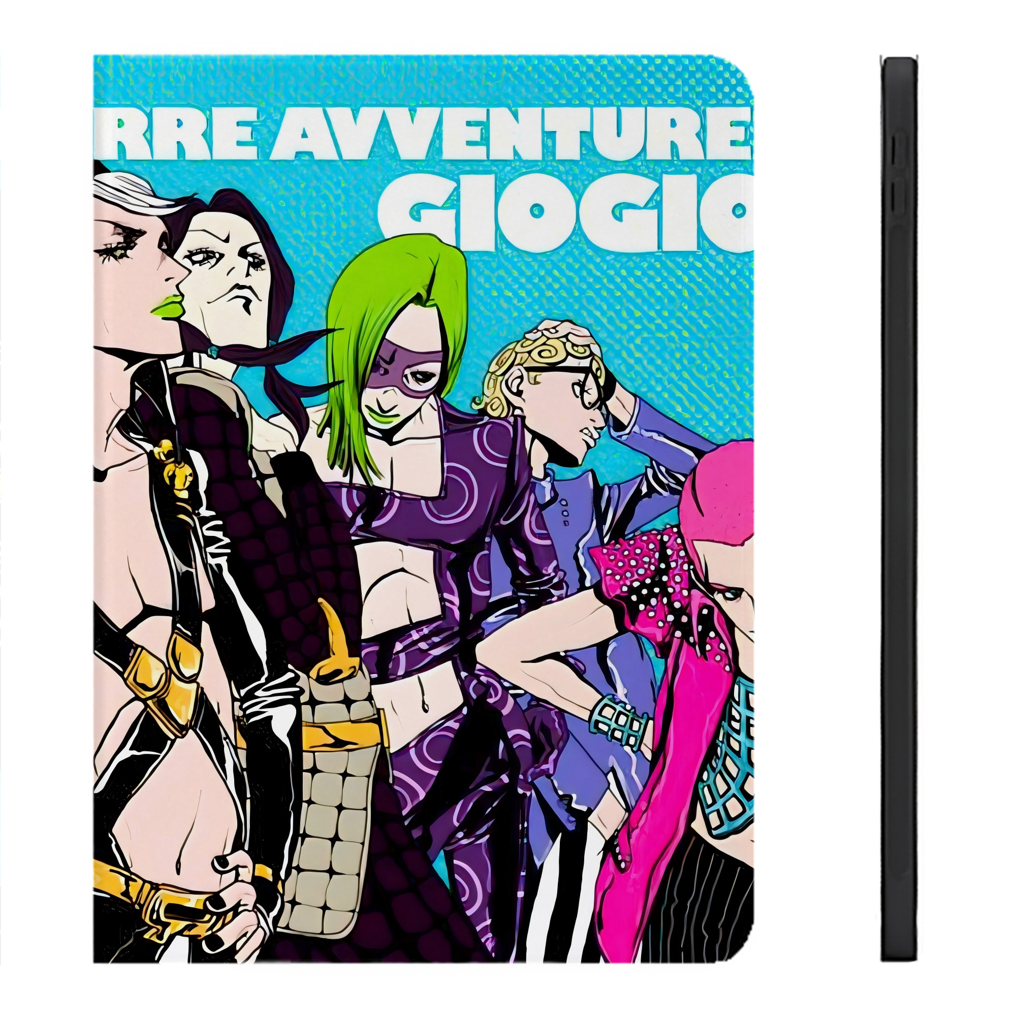 （画像用） ジョジョの奇妙な冒険 JoJo's Bizarre Adventure IPadケース ペンホルダー付き ブックスタイルデザイン